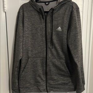 Adidas Climawarm Charcoal Full-Zip Hoodie
